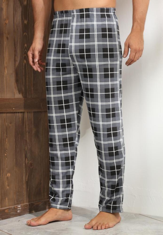 Pantaloni de Pijama ,Barbati,Culoare Gri Inchis cu Negru,Engros